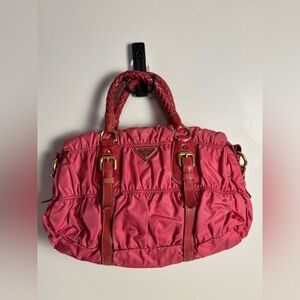 PRADA Hand Bag Nylon 2way Pink Auth 40325 - No Long Strap